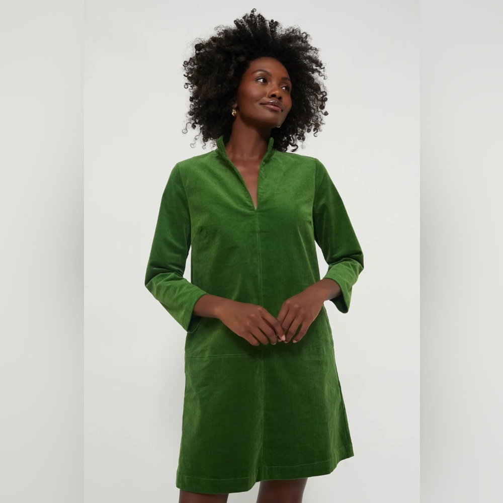 NWT • TUCKERNUCK Green Corduroy Clifton Dress in Size XS